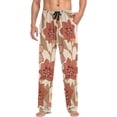 thumbnail image 4 of Flowers Pattern Ghost Pajama Pants, Men's Lounge Pants Light with Drawstring and Pockets, Christmas New Year Birthday Father's Day Gifts, Small, 4 of 7
