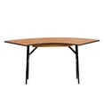 thumbnail image 1 of 5.5 ft. x 2 ft. Serpentine Wood Folding Banquet Table, 1 of 6