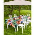 thumbnail image 4 of Fsddascl Tropical Botanical Outdoor Tablecloth - 60x102 Inch Rectangle Dining Table Cover, Summer Watercolor Leaves Floral Waterproof Outdoor Table Cloth with Umbrella Hole & Zipper for Picnic/Patio, 4 of 7