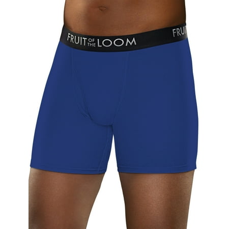 Men's Breathable Cotton Micro-Mesh Assorted Color Boxer Briefs, 3 Pack