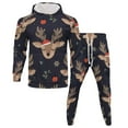 thumbnail image 3 of Christmas Jogging Suits For Men 2 Piece Set Funny Xmas Graphic Loose Fit Hoodie Sweatshirt And Joggers Sweatpants Sets Comfortable Fall Fashion Pullover Suit Sets Winter Clothes Outfits, 3 of 9