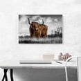 thumbnail image 2 of ARTCANVAS Highland Calf Bull In The Mountain Canvas Art Print - Size: 26" x 18" (0.75" Deep), 2 of 9
