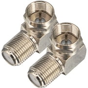 2pcs Coaxial Cable Right Angle Connector F Type Female to Male Adapter Right Angle Coax Connector 90 Degree
