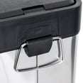 thumbnail image 5 of Honey-Can-Do 2.1 Gallon Stainless Steel Rectangular Indoor Step Trash Can, Silver/Black, 5 of 7