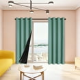 thumbnail image 4 of 2 Panels Grommet Blackout Curtain for Living Room Doorway, Light Blocking Drapes, Thermal Insulated, Noise Reduction, 20 Inches Wide x 51 Inches Long, 4 of 5