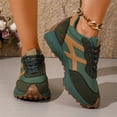 thumbnail image 7 of Domuza sneakers for women, Retro Running Style Casual Shoes, Lace-Up Non-Slip Comfortable Trainers for Daily Walking Green 8.5（EU-41）, 7 of 7