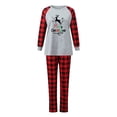 thumbnail image 2 of Odeerbi Christmas Pajamas for Family Holiday Long Sleeve Family Christmas Pajamas Matching Sets Mom Casual Printed Top with Bottom Outfits Home Wear Sleepwear Family Matching PJs Set Red, 2 of 7