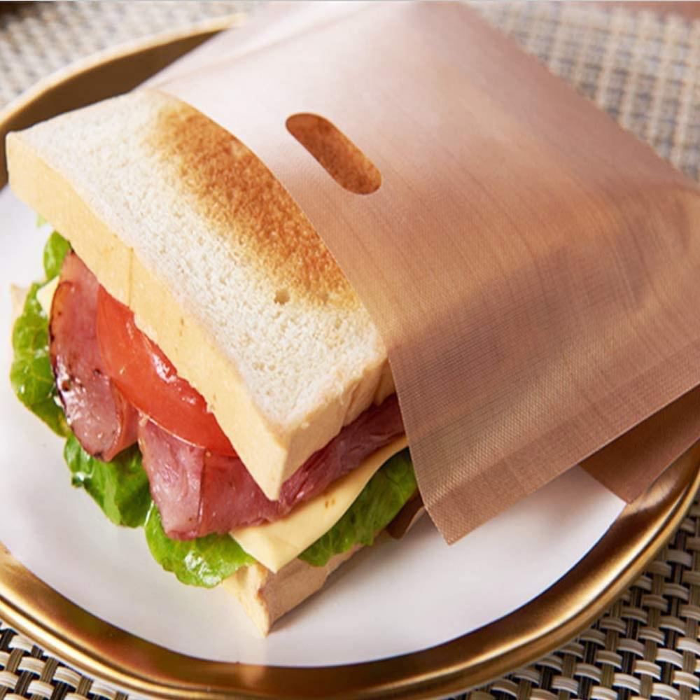 Non-Stick,Reusable Heat-Resistant Quiseen Sandwich Toast Bags 4 Toaster Bags 
