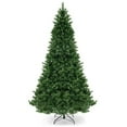 thumbnail image 7 of YYAo 8ft Hinged Christmas Trees with PVC Branch Tips Warm White LED Lights, Tree Decoration for Indoor, Outdoor, Holiday Decor, Green, 7 of 7