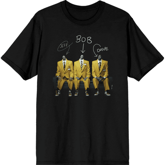 Beetlejuice Beetlejuice Yellow Suit Zombies Men's Black Crew Neck Short Sleeve Tee-Medium