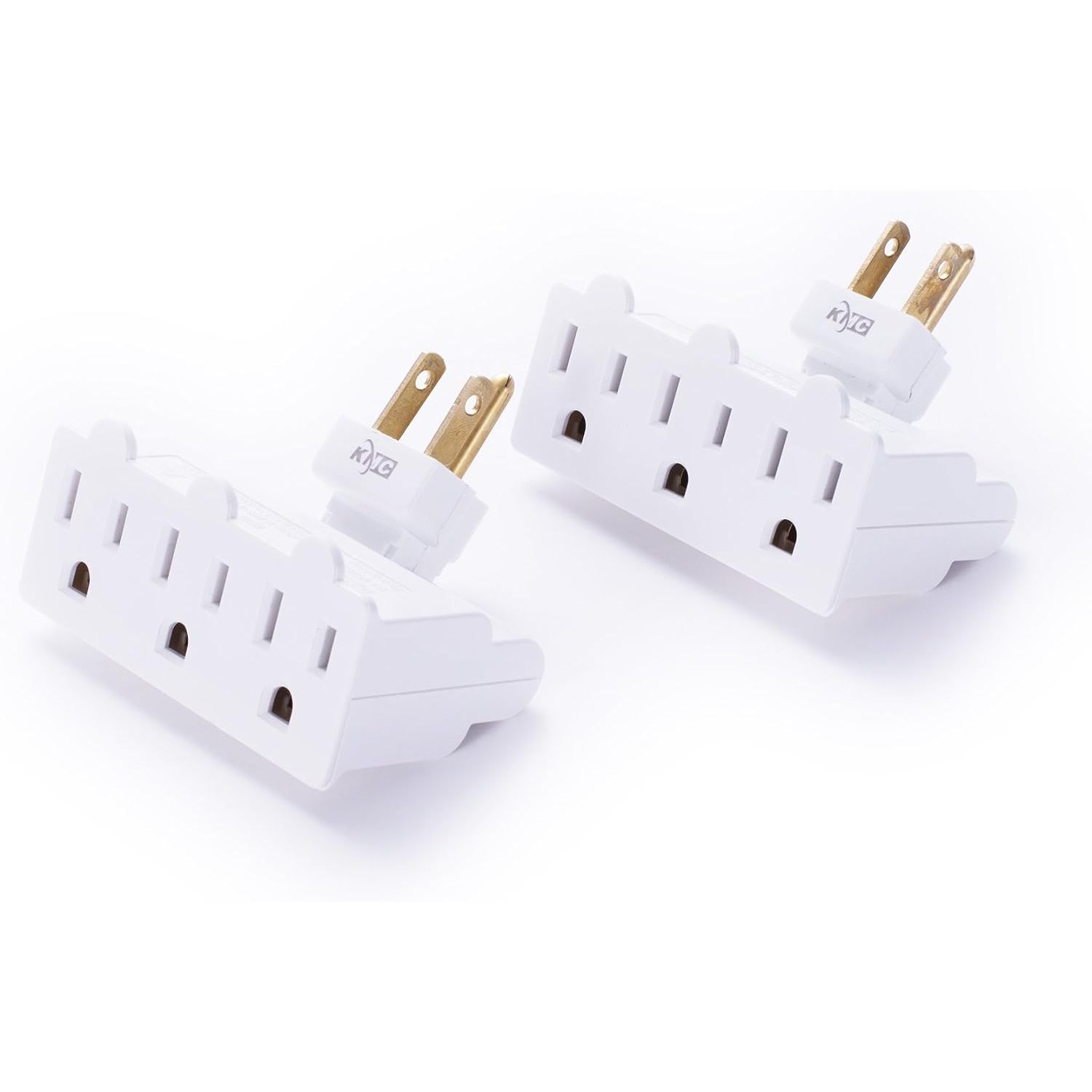 HetayC 3Outlet Swivel Adapter, 180 Degree Swivel Wall Tap, AC Power