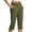 Army Green, variant on Capri Pants for Women High Waist Workout Yoga Pants with Pockets Straight Leg Crop Leggings Knee Length for Work