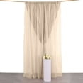 thumbnail image 2 of Efavormart 10ftx10ft Nude Dual Layered Polyester Sheer Chiffon Backdrop Curtains With Rod Pockets, 2 of 11