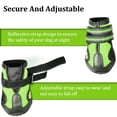 thumbnail image 3 of CovertSafe& Botas para perros antideslizantes, impermeables, zapatos para perros al aire libre para perros medianos a grandes, 4 piezas con suela resistente gris-verde Tamaño 6: (2.9''x2.5'')(L*W) par, 3 of 5
