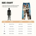 thumbnail image 4 of Lsque Blue Sky Cute Wolf Print Women's Pajama Pants, Lounge Pant - Comfortable Home Wear,Elastic Waistband, Stylish Design-Medium, 4 of 9