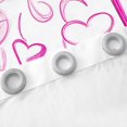 thumbnail image 4 of Valentine's Day Theme Curtains ,Pink Love Hearts Hand Graffiti Window Drapes Bedroom,Romantic Princess Style Window Treatment Block 30%-50% Light 2 Panels,42Wx90L, 4 of 6