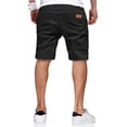 thumbnail image 2 of Shorts casuales de algodón sarga para hombre JMIERR, negro, XL, 2 of 8