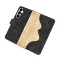thumbnail image 4 of ﻿For Samsung Galaxy S26+ 5G 6.7" Splicing Leather Pattern Flip Buckle Attachment/Closure, Card Slots/Pocket, PU Leather Flip Wallet Case,Black,For Galaxy S26+(5G), 4 of 6