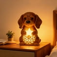 thumbnail image 5 of Christmas Dog Ornament, Cute Puppy Figurine with Glow Effect, Resin Desktop Decor for Home Office Festive Ambiance(a), 5 of 5