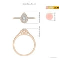 thumbnail image 4 of ANGARA Natural Diamond Halo Engagement Ring in 14K Rose Gold for Women (Size-6x4mm| Color-I-J| Clarity-I1-I2) | April Birthstone, Anniversary, Jewelry Gift for Women | Natural Diamond Ring, 4 of 9