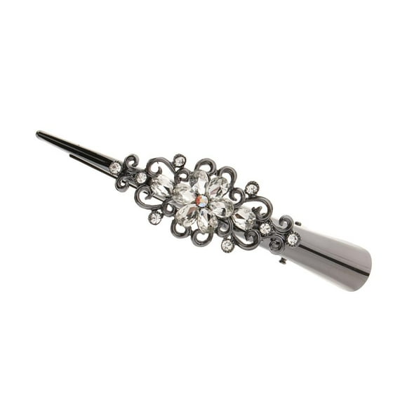 Pinzas de pelo de cristal con de imitación para Zulema Duckbill Rhinestone Hair Clip