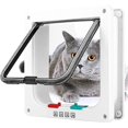 thumbnail image 1 of Puerta para mascotas, puerta para gatos, puerta para perros, puerta de acceso bidireccional, ventana de malla de vidrio, tablero acrílico, puertas y ventanas para casas de perros y gatos, 1 of 5