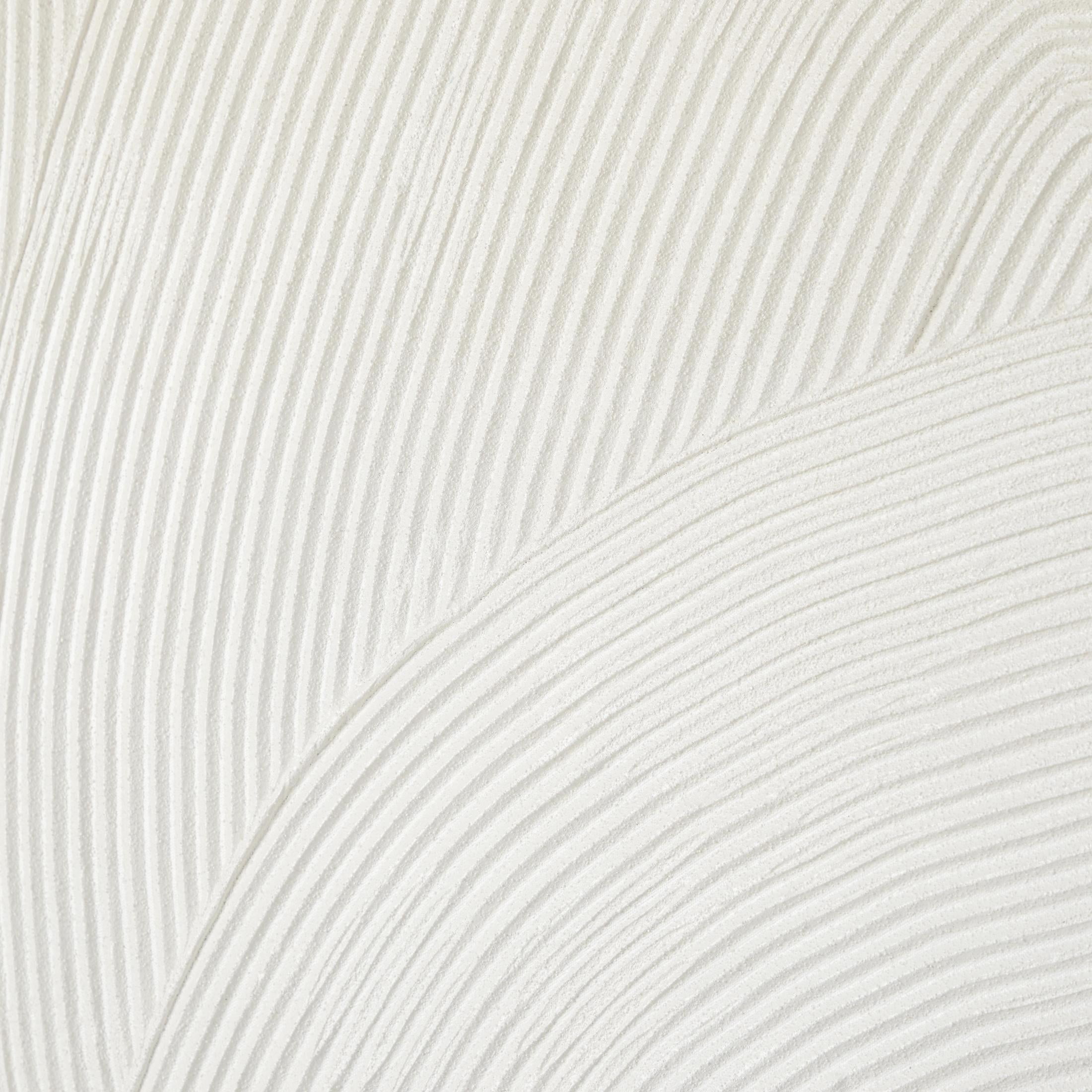 24" x 47" Curved Sand Art Abstract Framed Wall Art with Brown Wood Frame, by DecMode