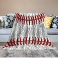 thumbnail image 3 of Baseball Blanket for Boys Girls, Super Soft Teens Baseball Gifts Blanket, Lightweight Cozy Flannel Baseball Throw Blankets for Birthday Christmas Bed Couch Sofa 50in X 60in, 3 of 6