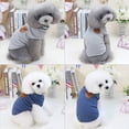 thumbnail image 4 of 2 piezas de camisetas minimalistas para perros, ropa para gatos, azul y gris, 100% algodón, perros mini, perros pequeños y gatos (L-Apto para Gatos y Chihuahua, Gris y Azul) Rojo Verde RV1016-0123896FYD, 4 of 5