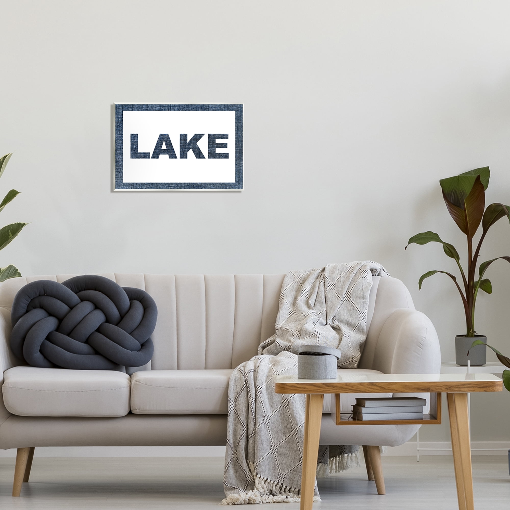Stupell Industries Minimal Lake Phrase Typography Painting Unframed Art Print Wall Art, 19 x 13