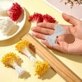 thumbnail image 3 of Uxcell 3mm Double Heads Flower Stamen, 150Pcs Artificial Flower Stamen Pistil Matt for DIY Christmas Decoration, White, 3 of 6