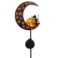 thumbnail image 1 of TERESA'S COLLECTIONS Luz solar para exteriores, 100 cm, luna de metal, bola de cristal LED solar, luz de jardín, luz de camino impermeable con hada de flores y estaca, lámpara solar, decoración de, 1 of 6