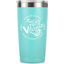 50th Birthday Gifts for Women and Men, Funny 50th Birthday Decorations for Women, Men, Him, Her, Turning 50 Years Old Gift, 20 oz Insulated Stainless Steel Vintage 1972 Tumbler Cup