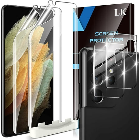 4 Pack 2pcs Protecteur d'écran pour Samsung Galaxy S21 Ultra 5G