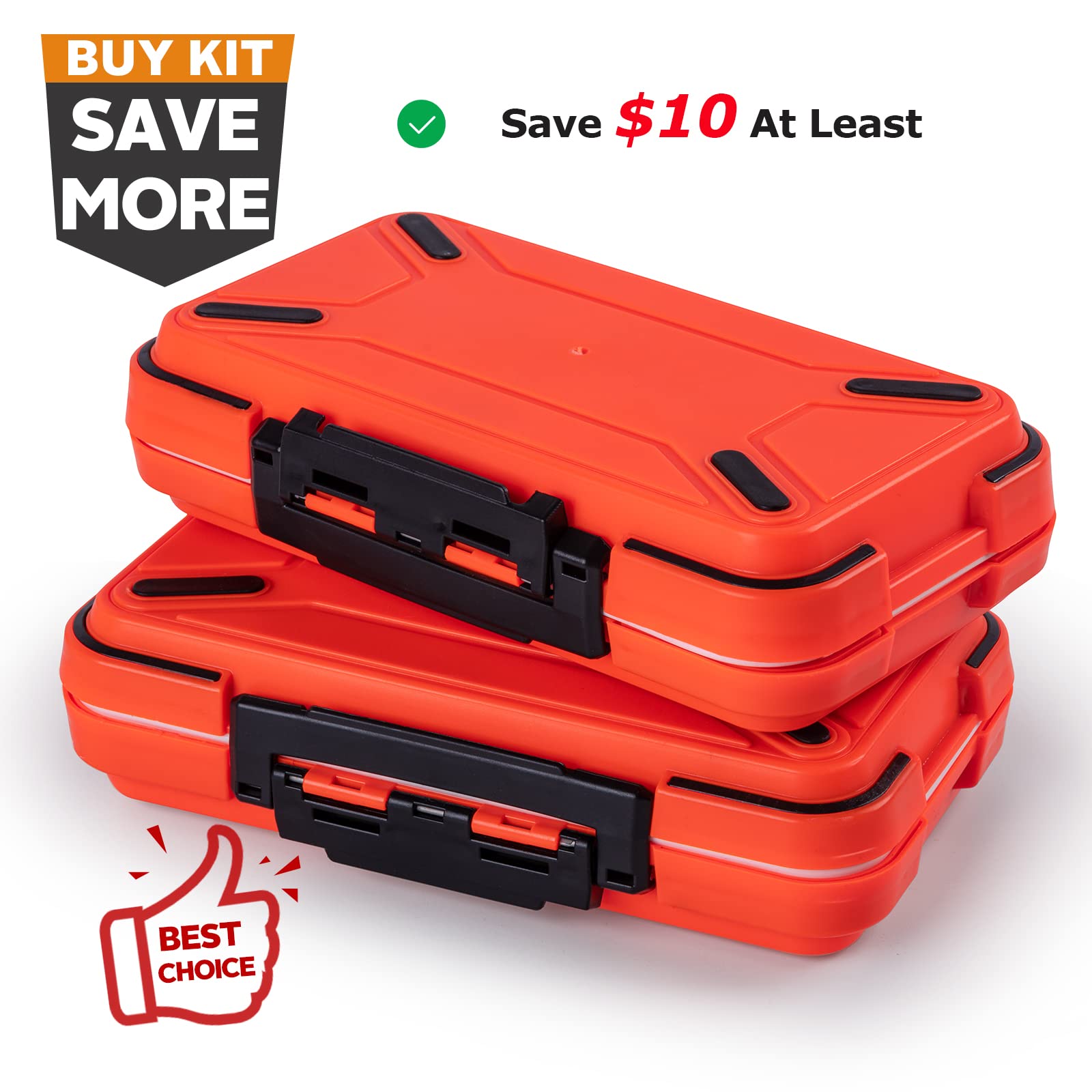 Goture Fishing Lure Boxes, 2 Pcs Waterproof Tackle Plastic Storage