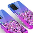 thumbnail image 3 of Samsung Galaxy A03S Case Liquid Quicksand Glitter Cute Phone Case Clear Bling Diamond Shock Protective Cover for Girls Women - Purple/Blue, 3 of 5