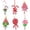 Red, variant on 6 Pieces Christmas Lollipop Ornaments,Christmas Candies Polymer Clay Ornament ,Xmas Decor Candy Cane Hanging Decorations ,Sweets Candy Pendant Xmas Tree Party Supplies