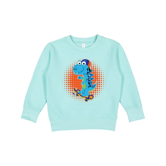 Inktastic Skateboard Dinosaur for Boys Toddler Sweatshirt