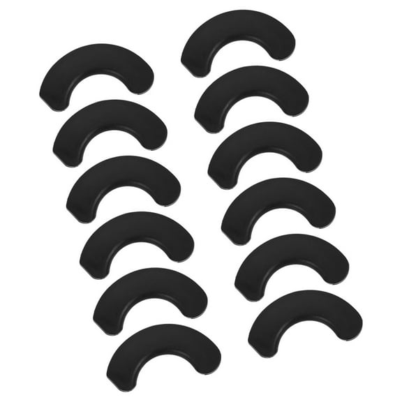 Raindrops  12 Pcs Fitness Equipment Shock Absorbing Pads Barbell Dumbbell Rack Black