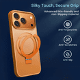 thumbnail image 6 of Entronix Magnetic Phone Case Compatible with iPhone 17 Pro — Matte Back Cover with Kickstand, Orange, 6 of 6
