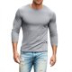 thumbnail image 1 of Camiseta básica informal de manga larga con degradado de color para hombre - Diseño ligero en el dobladillo, poliéster-spandex, tallas S-XXXL, 1 of 3