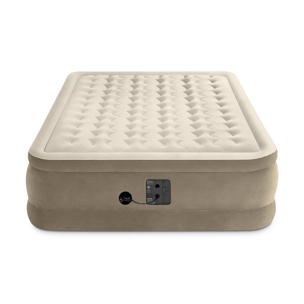 Intex Ultra Plush Fiber Tech Airbed Air Mattress Bed with ...