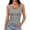 Grey, variant on Women Casual Ribbed Knit Tank Top Y2k Lace Trim Scoop Neck Sleeveless Vest Slim Fit Backless Camisole Going Out Top