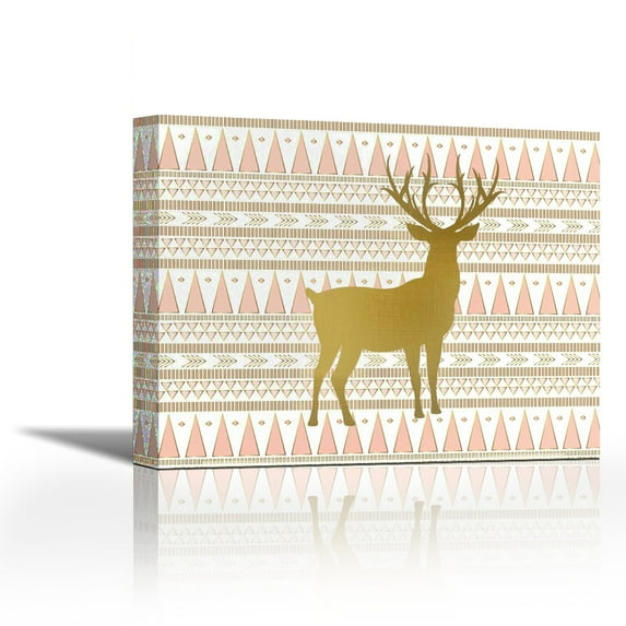 Oh Deer C - Contemporary Fine Art Giclee on Canvas Gallery Wrap - wall décor - Art painting - 36 x 29 Inch - Ready to Hang