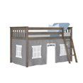 thumbnail image 3 of Max & Lily Loft Bed, Low Solid Wood Twin Loft Bunk Beds for Kids with Ladder and Curtain, 3 of 11