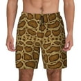 thumbnail image 2 of Picia Snake Skin pattern Mens Swim Trunks with Compression Liner Stretch Beach Shorts Quick Dry with Zipper Pockets No-Chafing Board Shorts-X-Large, 2 of 9