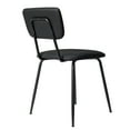 thumbnail image 4 of Tcbosik 6 Pack Modern Mid Century Upholstered Chairs, Dining Chair with Backrest & Metal Legs for Vanity, Living Room, Black, 4 of 10