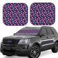 thumbnail image 6 of Kdxio Cool Mirror Cherries Print 2-Piece Sun Shade Front Windshield - Foldable Car Front Window Sunshades for Most Sedans SUV Truck, 6 of 6