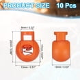 thumbnail image 2 of Uxcell Plastic Cord Lock, Single Hole Toggle Stopper Round Ball Shaped Adjustable Cord Stop Fastener Orange-Red, 2 of 6