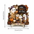 thumbnail image 2 of Halloween Decorations Indoor, Spooky Season Vintage Halloween Wooden Decor, Ghost & Skeleton Bakery Fall Home Table Decor, Creepy Cute Ornament for Shelves and Entry Tables, 2 of 6